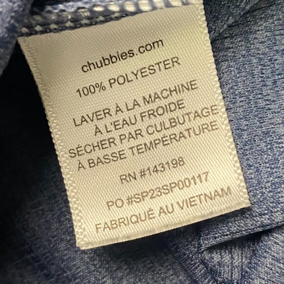 Chubbies Ultimate Tee Shirt Men's XL Blue Performance Gym Running - Picture 9 of 10